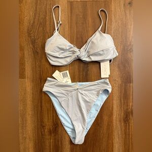 Lspace Light Blue Sparkle Nancy Lee Bikini Set